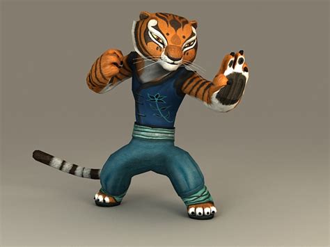 Kung Fu Panda Tigress 3d Model 3ds Max Files Free Download Modeling