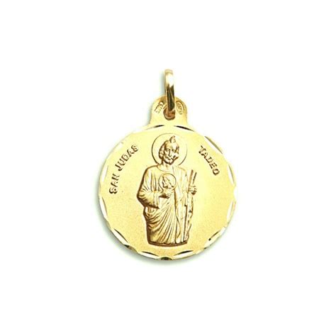 Medalla De San Judas Tadeo De Oro De Primera Ley Oro De 18 Quilates