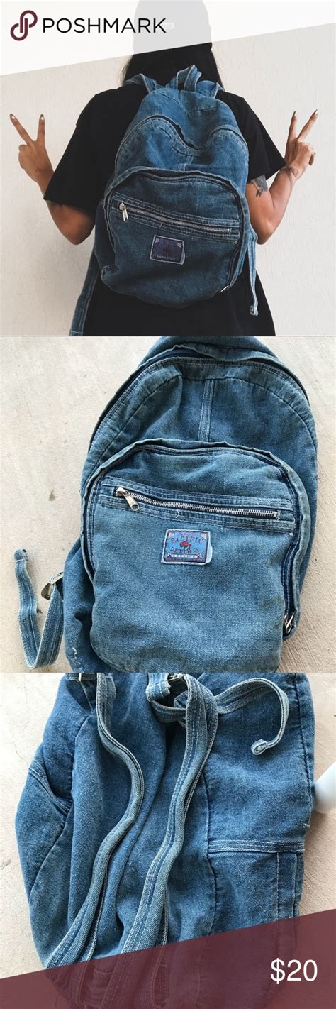 Vintage Denim Backpack Vintage Denim Denim Backpack Clothes Design