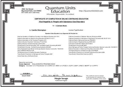 Ceu Certificates 2014
