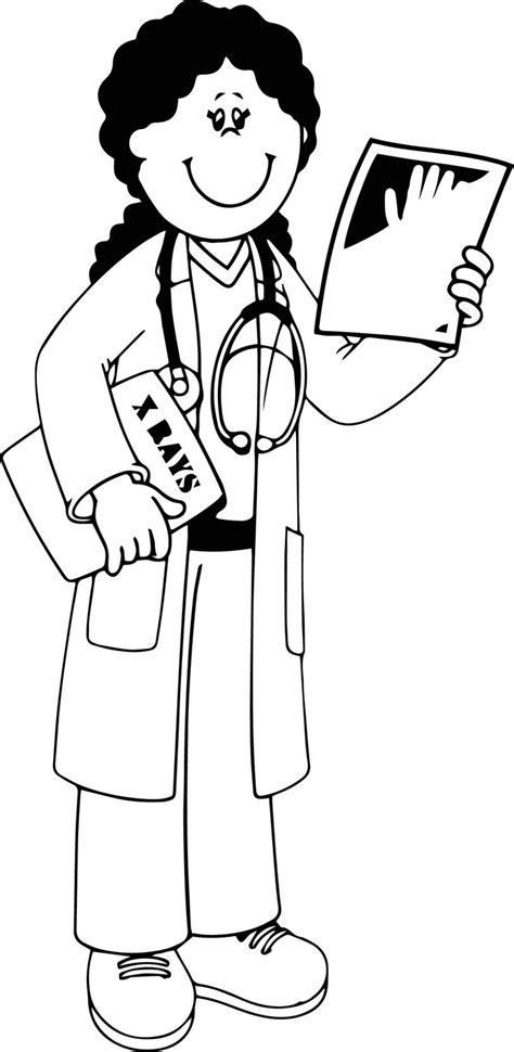 More images for eye doctor coloring pages » Community Helper X Ray Doctor Coloring Page | Abc coloring ...