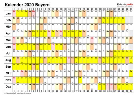 Schulkalender 2020 Kalenderpedia 2021 Bayern Kalender 2020 Bayern