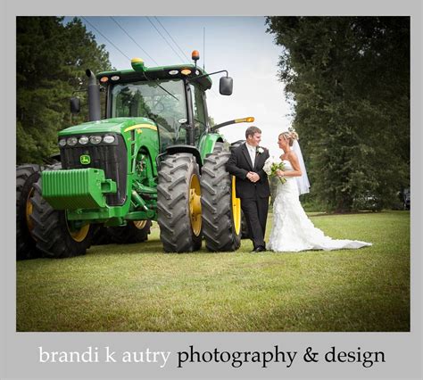 Great Couple And Great Pic Tractor Wedding Tractor Bride John Deere