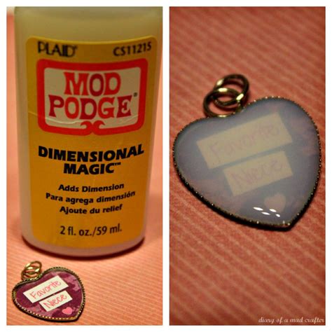 Favorite Niece Necklace Mod Podge Dimensional Magic Tutorial Mod