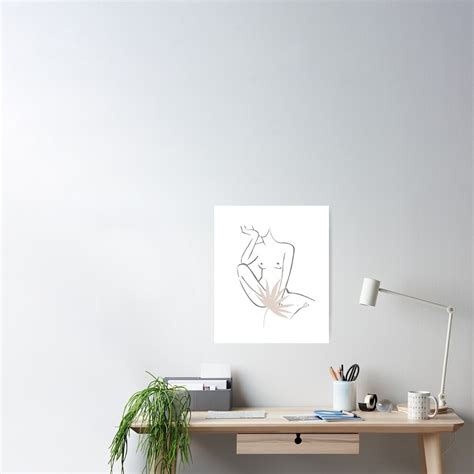 Aesthetic Nude Woman Line Art Poster For Sale By Thegoodlad Redbubble