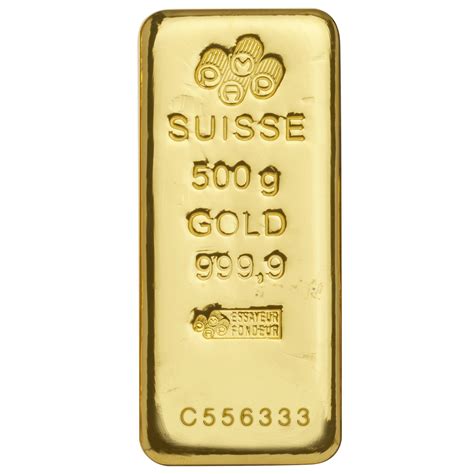 Pamp Suisse 500 Gram Fine Gold Bar Minted Bulish Gold