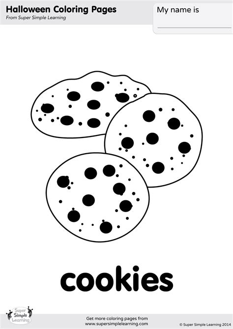 Includes 1 high quality printable pdf file, ready to print and color. Cookies Coloring Page | Super Simple