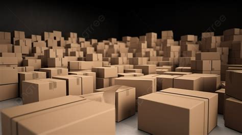 Delivery And Shipping Concept A 3d Render Of A Cardboard Box Background