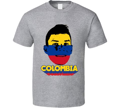 Andrés mateus uribe villa date of birth: Mateus Uribe Colombia Flag Big Head Fifa World Cup Fan T Shirt