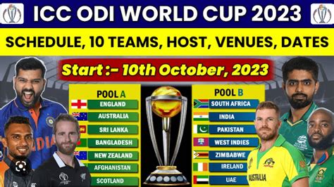 Icc World Cup 2023 Scheduleteam Venue Time Table Pdf Point Table