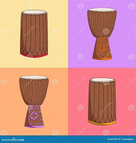 African Music Instrument Stock Vector Illustration Of Drawing 60138175