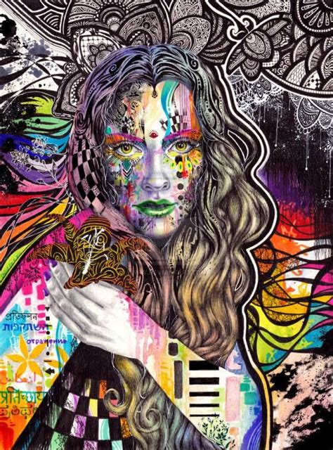 Mixed Media Drawings By Callie Fink Cuded Psychedelic Art Drawings