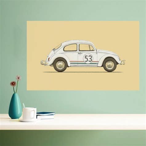 Herbie The Love Bug Wall Sticker Decal By Florent Bodart Wall
