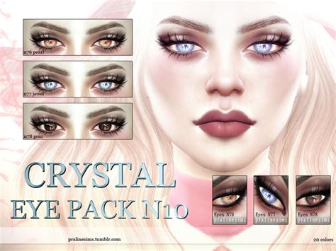 Crystal Eye Pack N10 By Pralinesims Sims 4 Eyes