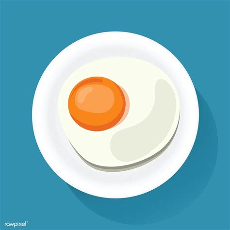 Download Premium Vector Of Fried Egg On Plate Breakfast Food Icon