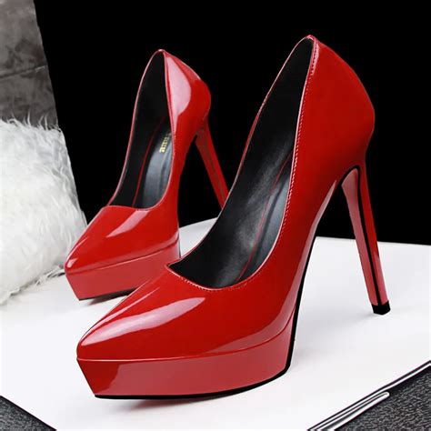 2016 Fashion Red Bottom High Heels Platform Shoes Woman Ladies Shoes 6 Colors Women Pumps Patent