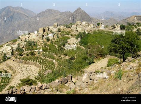Yemen Sanaa Governorate Jabal Haraz Village Stock Photo Alamy