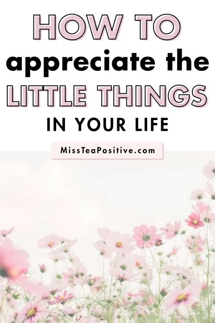 How To Appreciate The Little Things In Life That Matter — Miss Tea Positive