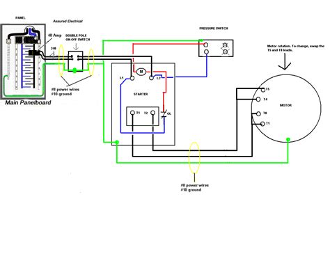 Single Phase Air Compressor Wiring Diagram