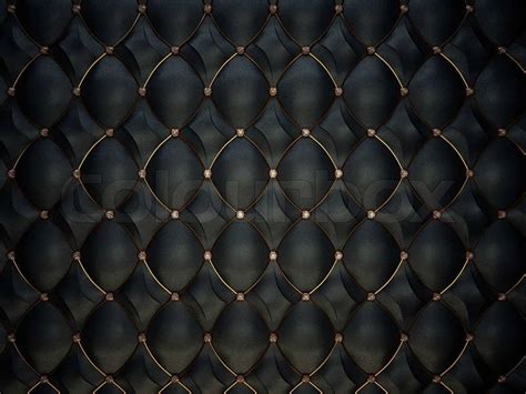 Black Leather Pattern With Golden Wire And Diamonds Luxury Background