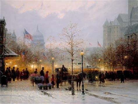 Inauguration Eve Us Capitol By American Artist G Harvey