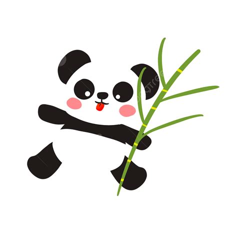 Gambar Panda Makan Kartun Buluh Png Panda Makan Buluh Png Dan Vektor