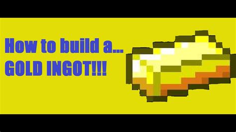 Minecraft Pixel Art How To Make A Gold Ingot Youtube
