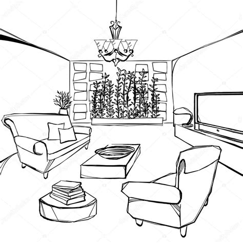 Living Room Background Drawing Hand Madebykasia