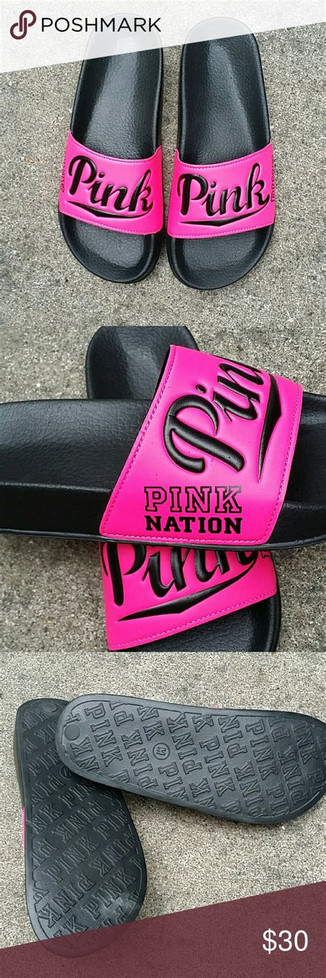 Victorias Secret Pink Slides Size M Pink Slides Victoria Secret