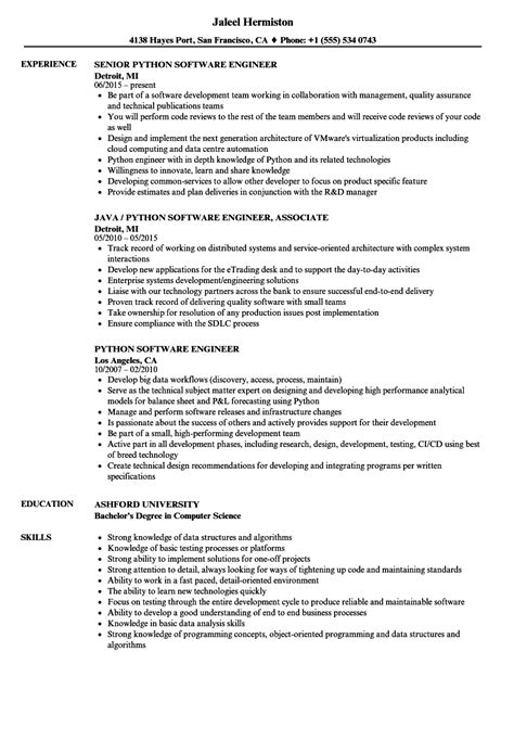 Recommended software engineer resume keywords & skills based on most important skills found on successful software engineer resumes and top skills required by employers. Python programmer experience resume August 2020