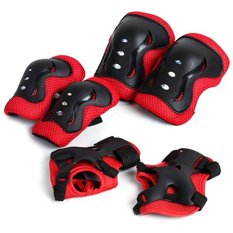 New Hot 6pcsset Skating Protective Gear Sets Elbow Pads Bicycle