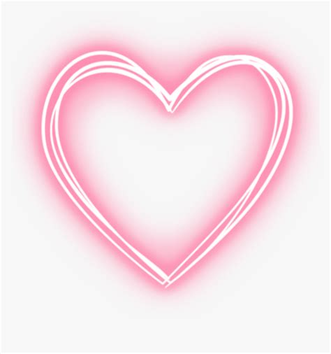 Neon Pink Heart Transparent Background Img Clam