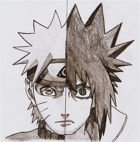 Naruto Vs Sasuke Shippuden Naruto Drawings Naruto Vs Sasuke