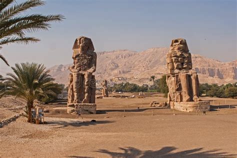Colossi Of Memnon Luxor Thebes Egypt Stock Image Image Of History
