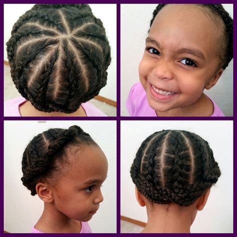 Cornrow Halo Braid Finger Detangled Scalp Misted With Wateroil Blend