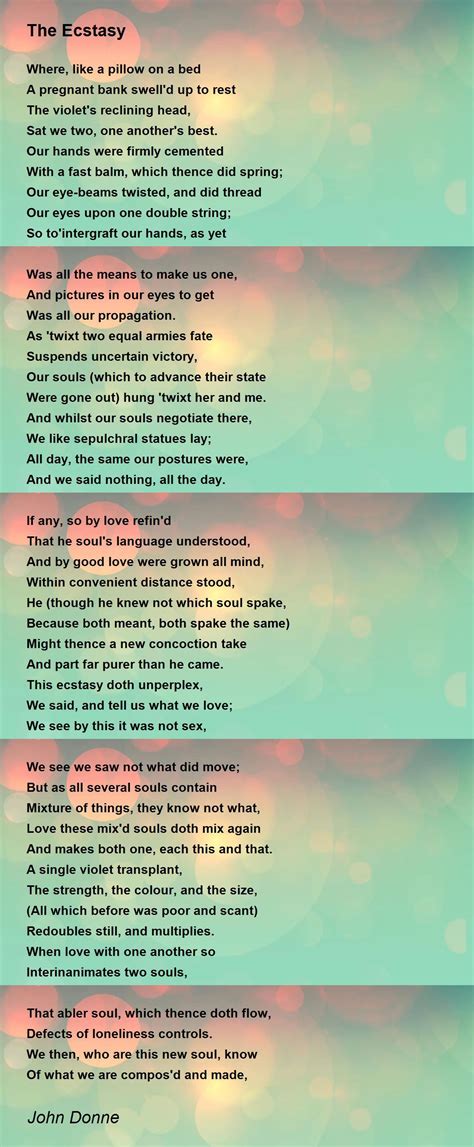 The Ecstasy Poem by John Donne - Poem Hunter