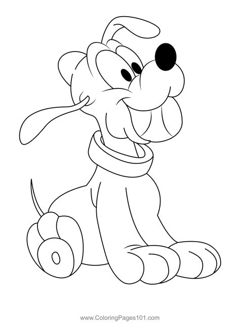 Baby Pluto Coloring Page For Kids Free Pluto Printable Coloring Pages