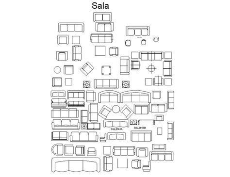 Detail 2d Of Sofa Set Units Cad Furniture Blocks Autocad File Cadbull