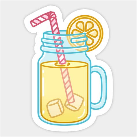 Cute Lemonade Jar By Rosemaryrabbit Lemonade Jar Stickers Stickers