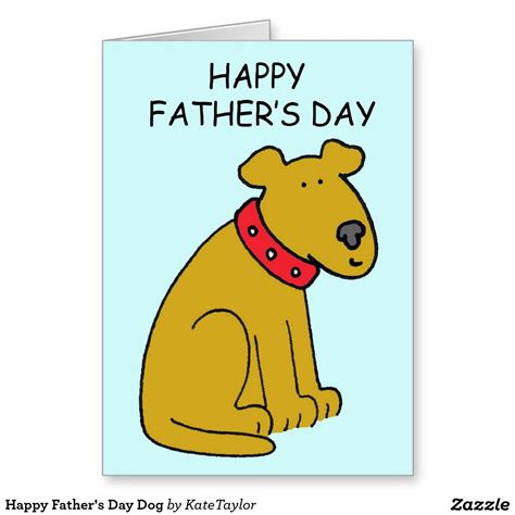 Happy Fathers Day Cartoon Dog Card Zazzle