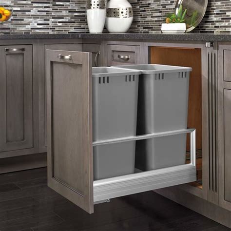 Here are some of the factors to consider. Rev-A-Shelf Double Trash Pullout 50 Quart-Silver 5149 ...