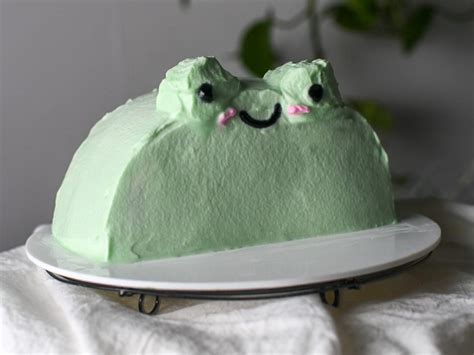 matcha frog cake with easy whipped cream frosting bites by bianca