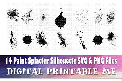 Paint Splatter Silhouette Blood Spray Svg File Free Svg Cut Files