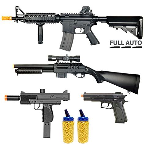 buy حزمة bbtac airsoft gun مجموعة فريق استجابة الشرطة من 4 airsoft guns بندقية كهربائية aeg