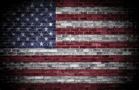 Patriotic Backdrop Rustic Grunge Dark Brick Wall With Etsy Brick