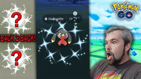 Shiny Helioptile Caught And Back To Back Shiny Hatches Pokémon Go