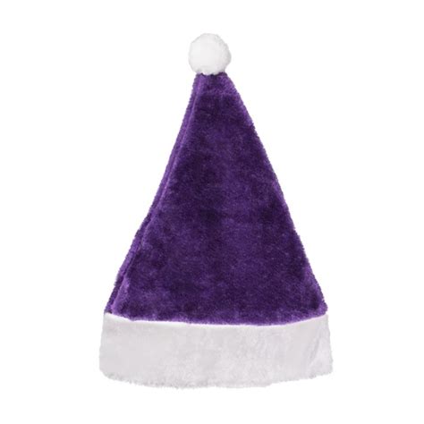 Plush Purple Santa Hat Purple Christmas Hat Windy City Novelties