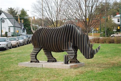 Rambling Robbie Steel Rhino Sculpture 2000000 Via Etsy