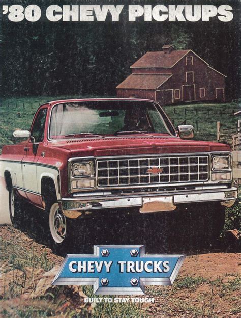 1980 Chevrolet Pickup Sales Brochure Fleetside Stepside C10