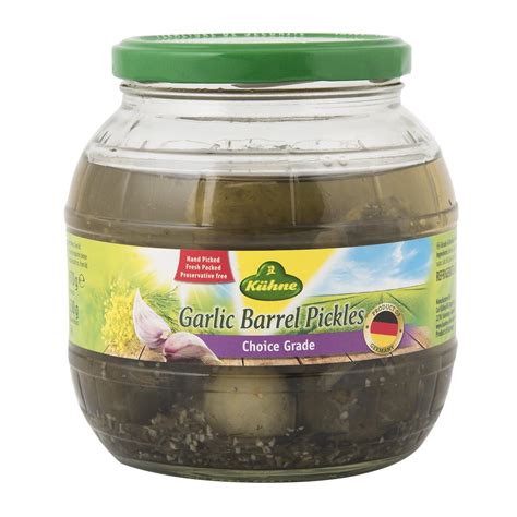 Kuhne Garlic Barrel Pickles 970 G Za